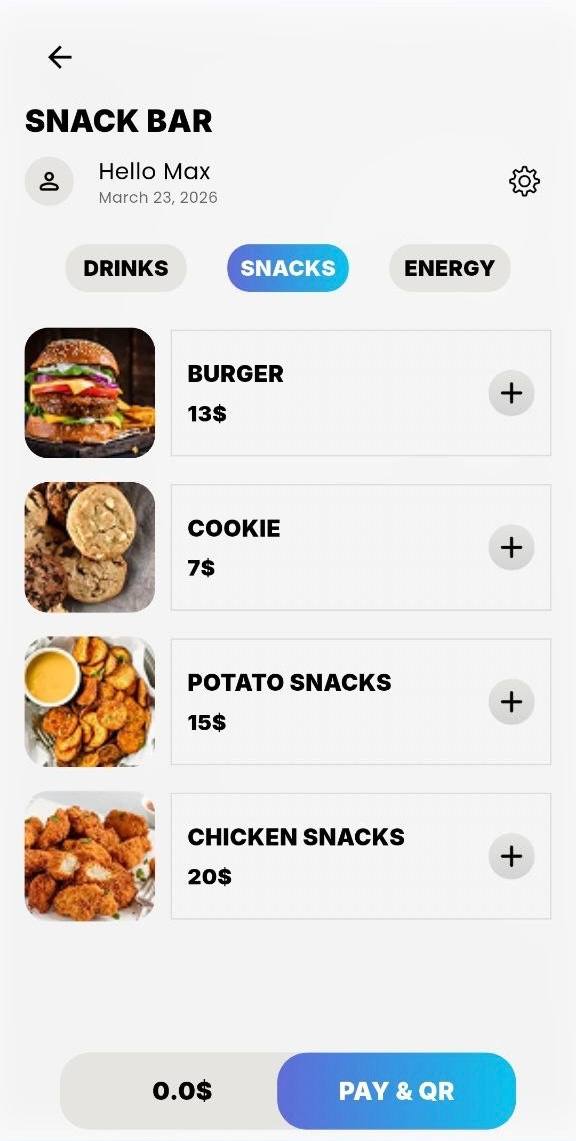 Sport Bar tournaments screen