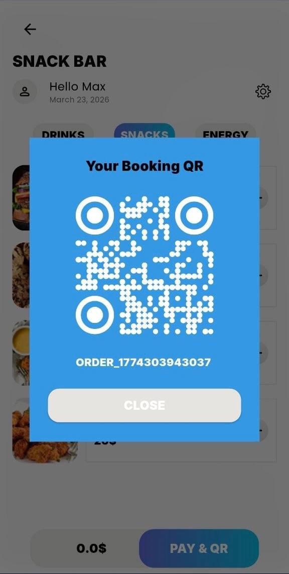 QR popup screen